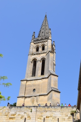 Bell Tower of Monolithic Church, St.Emilion. The best view of the village